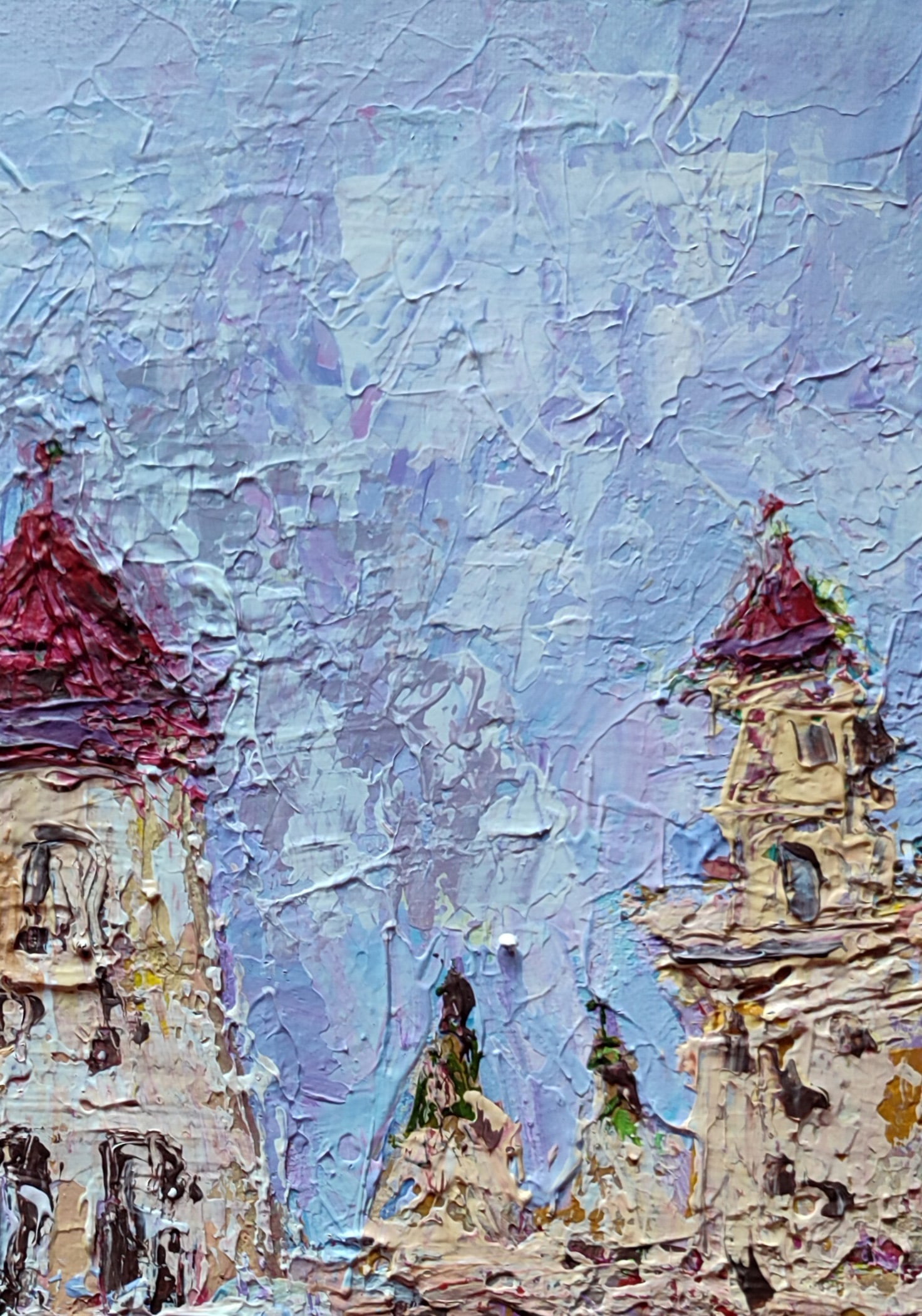 Acrylic painting Center of the ancient city Olena Kirik - 3