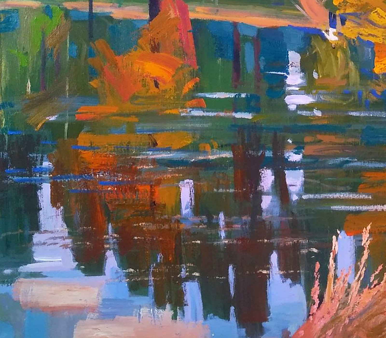 Acrylic painting One day while fishing Serhii Kachyn - 4