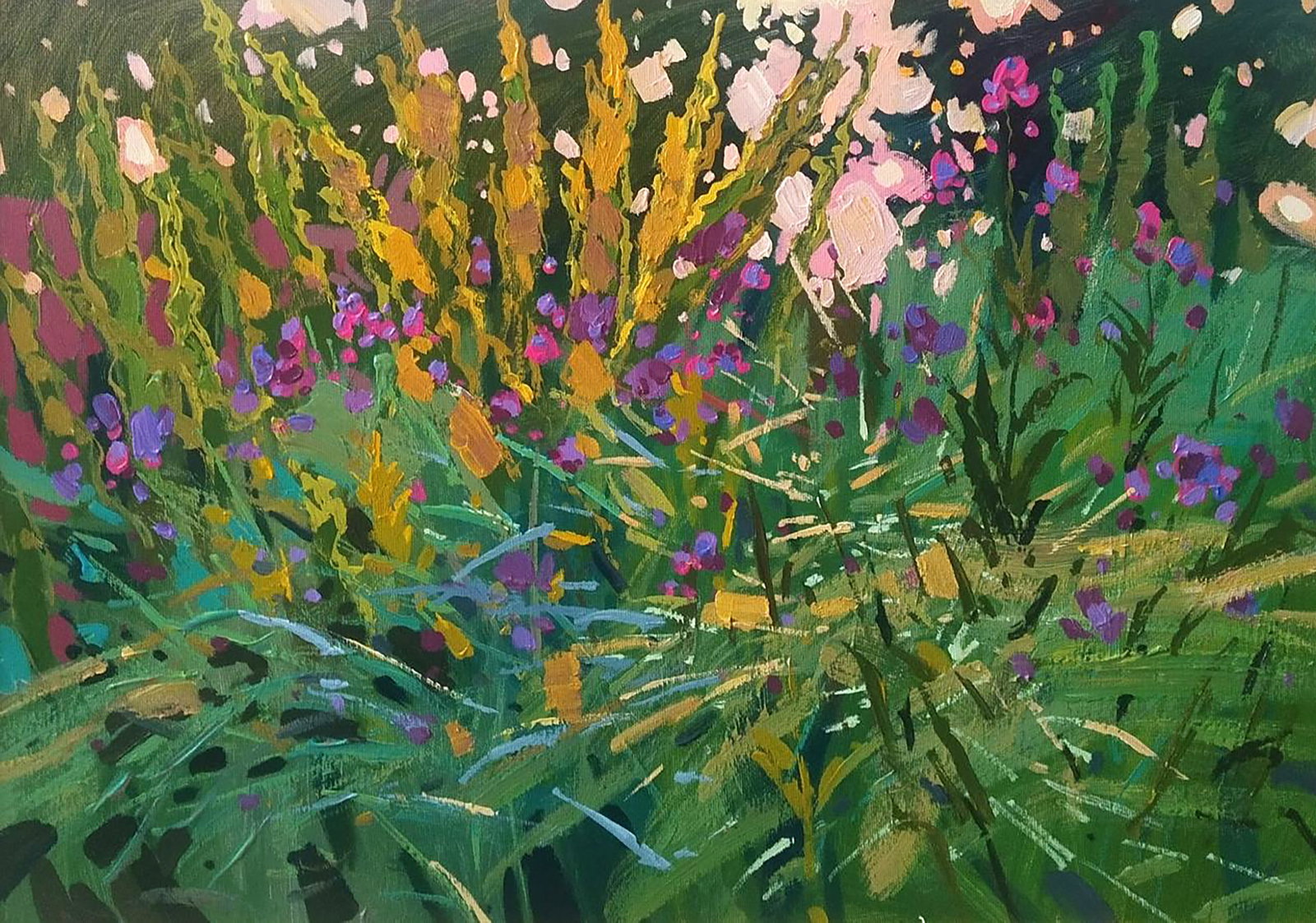 Acrylic painting Various grass Serhii Kachyn: Title: Acrylic painting Various grass Serhii Kachyn Description: 37KACH Painter: Serhii Kachyn Size: 50x70 cm/19.68x27.55 inches Components: acrylic, canvas Original painting CONDITION: excellent ARTI
