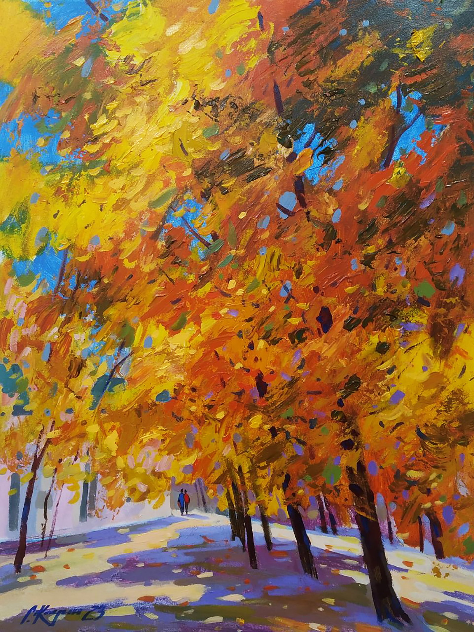 Acrylic painting Sunny autumn Serhii Kachyn: Title: Acrylic painting Sunny autumn Serhii Kachyn Description: 38KACH Painter: Serhii Kachyn Size: 80x60 cm/31.49x23.62 inches Components: acrylic, canvas Original painting CONDITION: excellent ARTIS