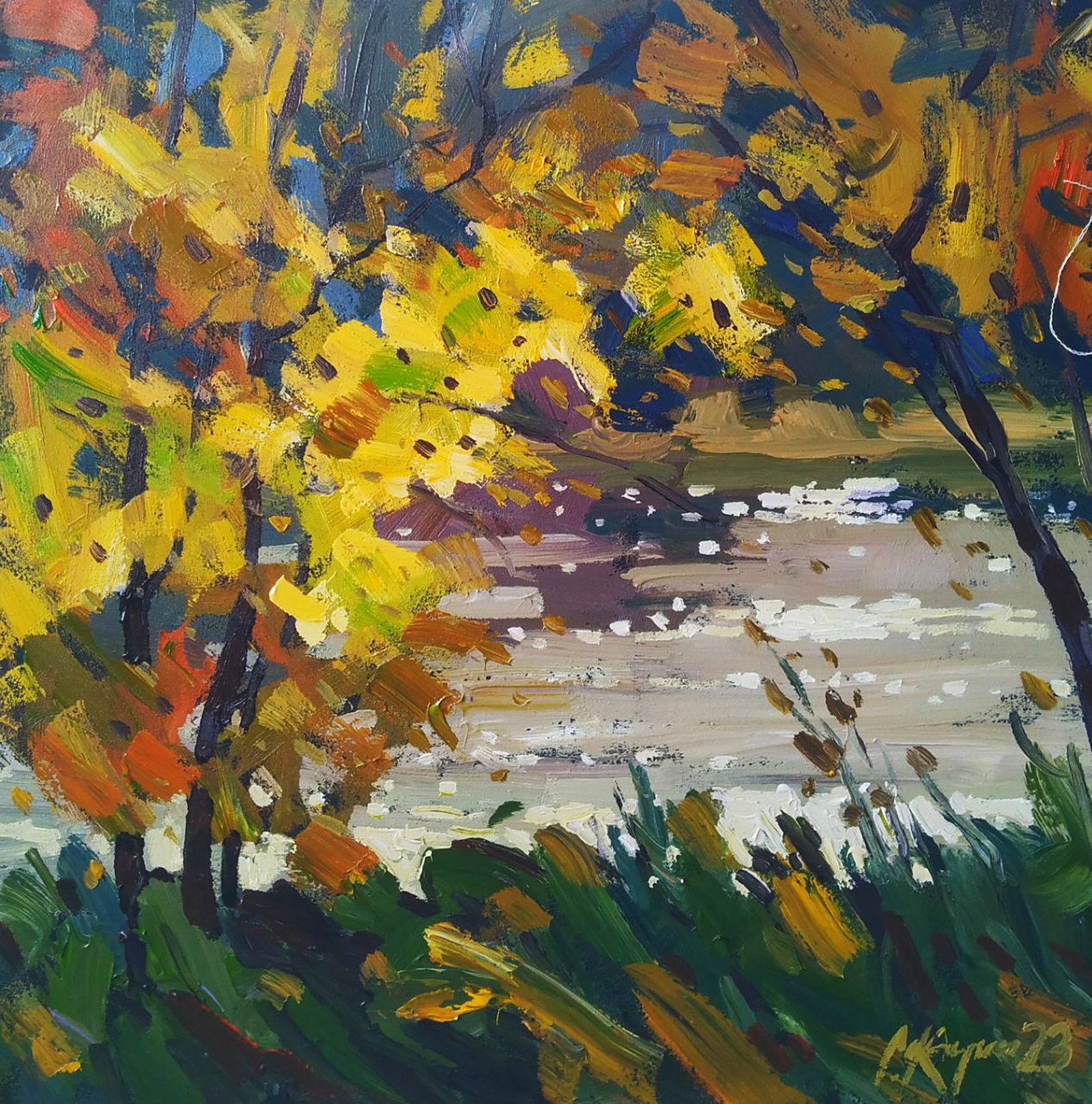 Acrylic painting Sunny bunnies Serhii Kachyn: Title: Acrylic painting Sunny bunnies Serhii Kachyn Description: 39KACH Painter: Serhii Kachyn Size: 60x60 cm/23.62x23.62 inches Components: acrylic, canvas Original painting CONDITION: excellent ARTI