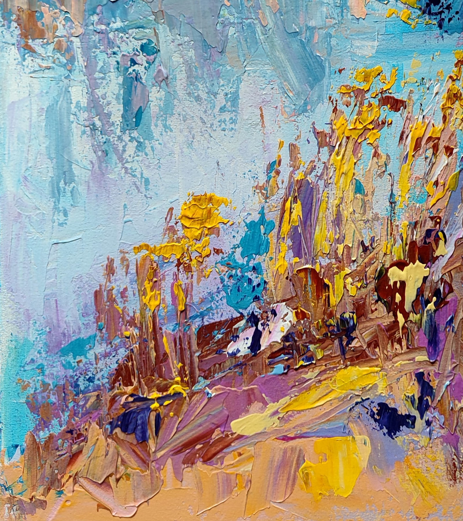 Acrylic painting Premonition of winter Olena Kirik - 4
