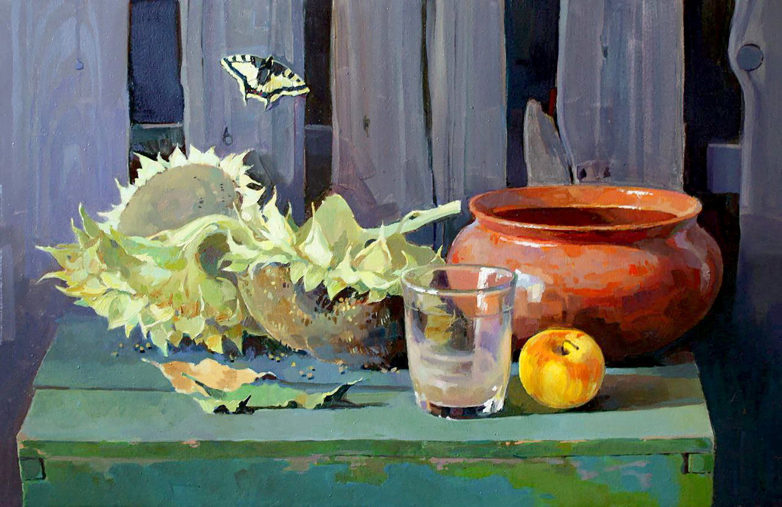 Oil painting August Anastasia Yaroshevich: Title: Oil painting August Anastasia Yaroshevich Description: 2YARO Painter: Anastasia Yaroshevich Size: 40x60 cm/15.74x23.62 inches Components: oil, canvas Original painting CONDITION: excellent