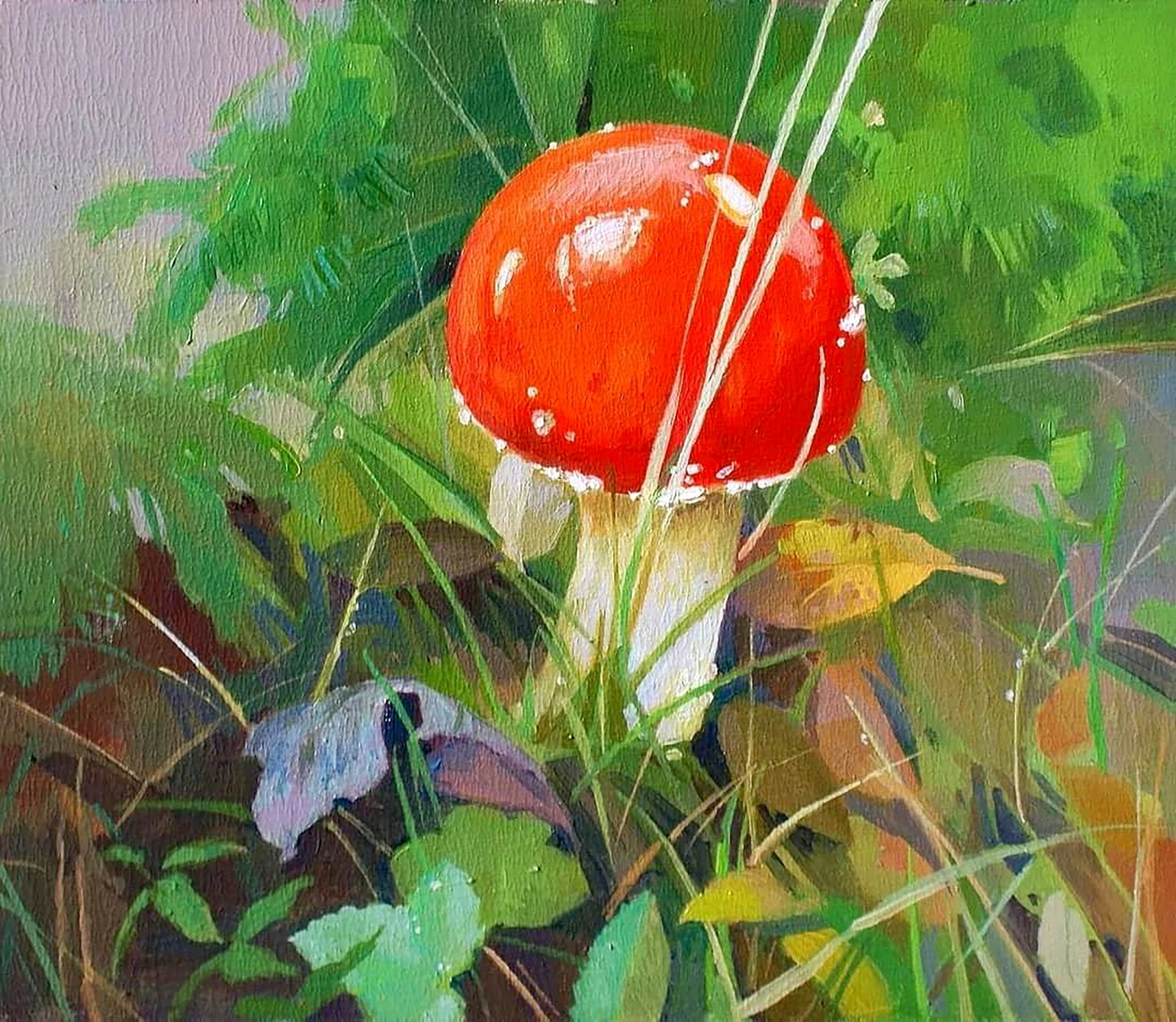 Oil painting Mountain mushroom Anastasia Yaroshevich: Title: Oil painting Mountain mushroom Anastasia Yaroshevich Description: 12YARO Painter: Anastasia Yaroshevich Size: 30x35 cm/11.81x13.77 inches Components: oil, dvp Original painting CONDITION: