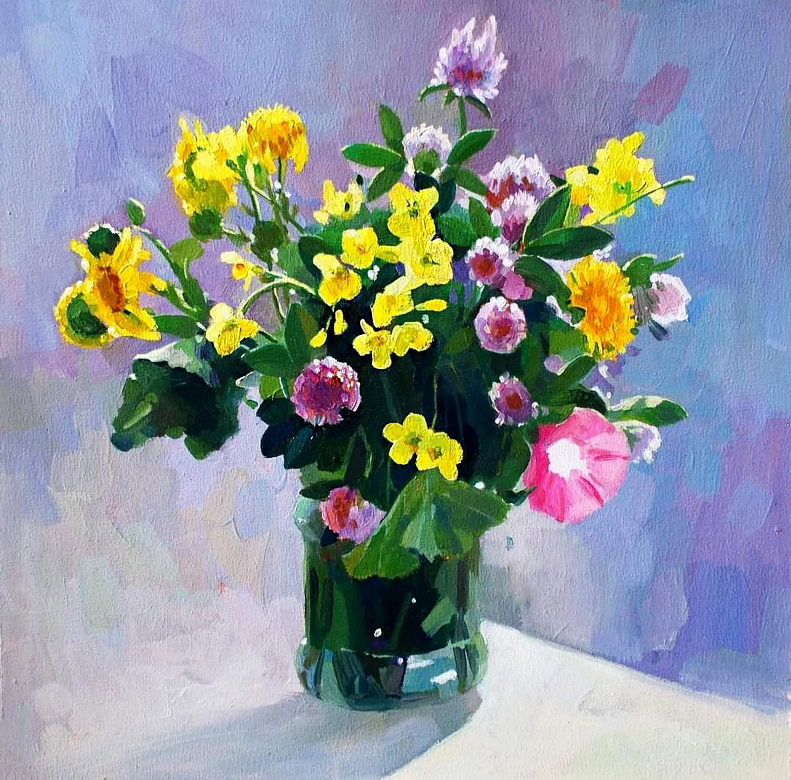 Oil painting Autumn wildflowers Anastasia Yaroshevich: Title: Oil painting Autumn wildflowers Anastasia Yaroshevich Description: 34YARO Painter: Anastasia Yaroshevich Size: 35x35 cm/13.77x13.77 inches Components: oil, dvp Original painting CONDITION: