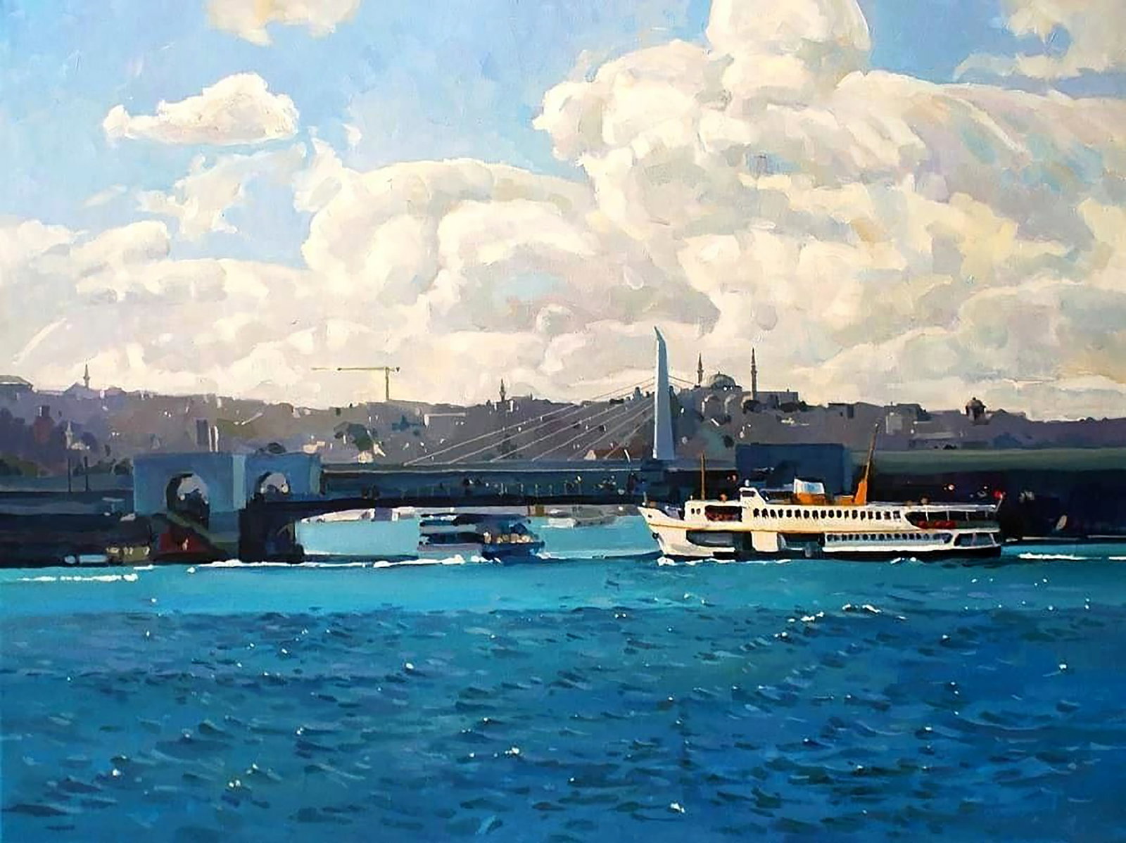 Oil painting Great day Anastasia Yaroshevich: Title: Oil painting Great day Anastasia Yaroshevich Description: 42YARO Painter: Anastasia Yaroshevich Size: 60x80 cm/23.62x31.49 inches Components: oil, canvas Original painting CONDITION: excellent 
