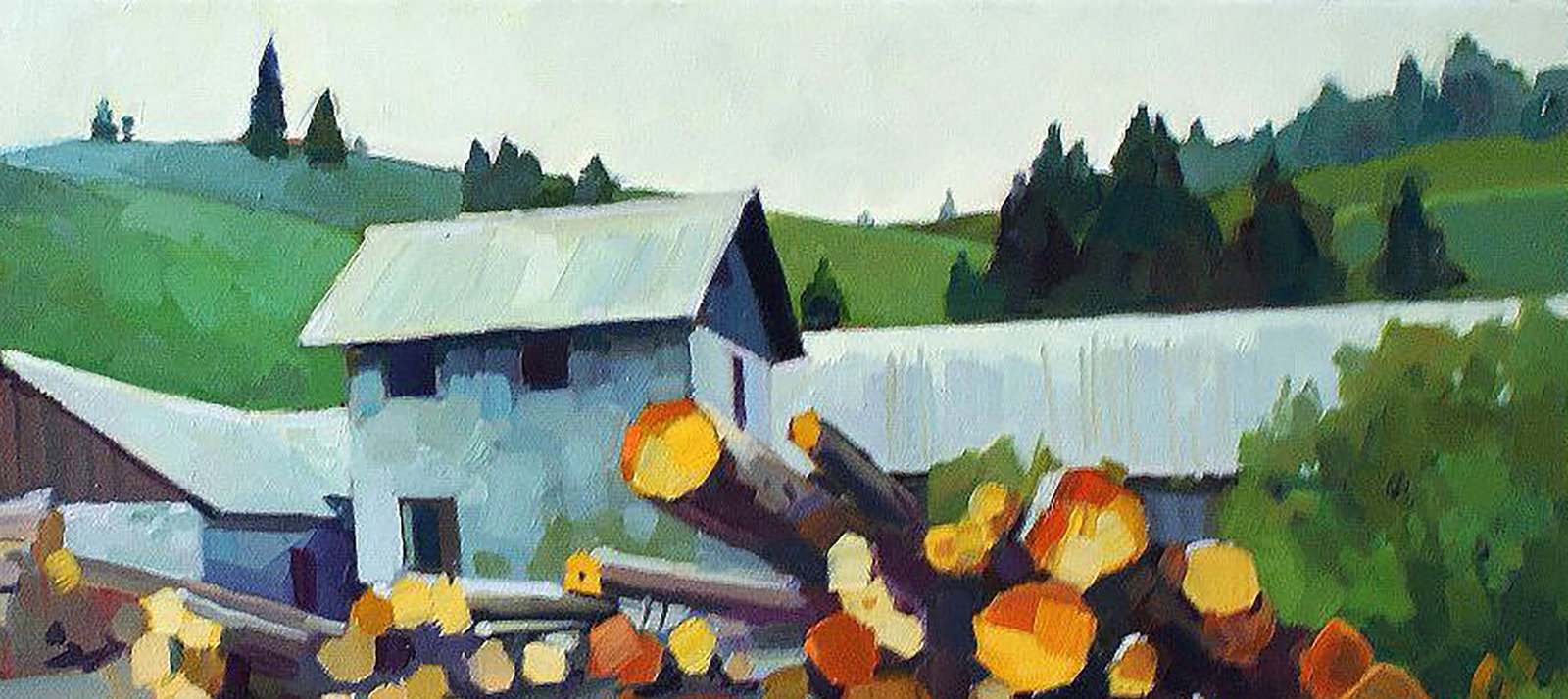 Oil painting Sawmill Anastasia Yaroshevich - 3