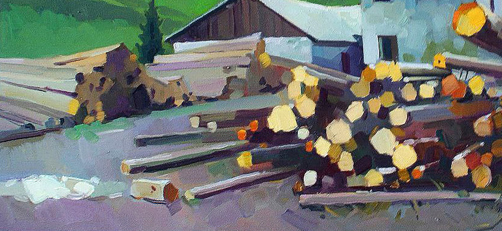 Oil painting Sawmill Anastasia Yaroshevich - 4