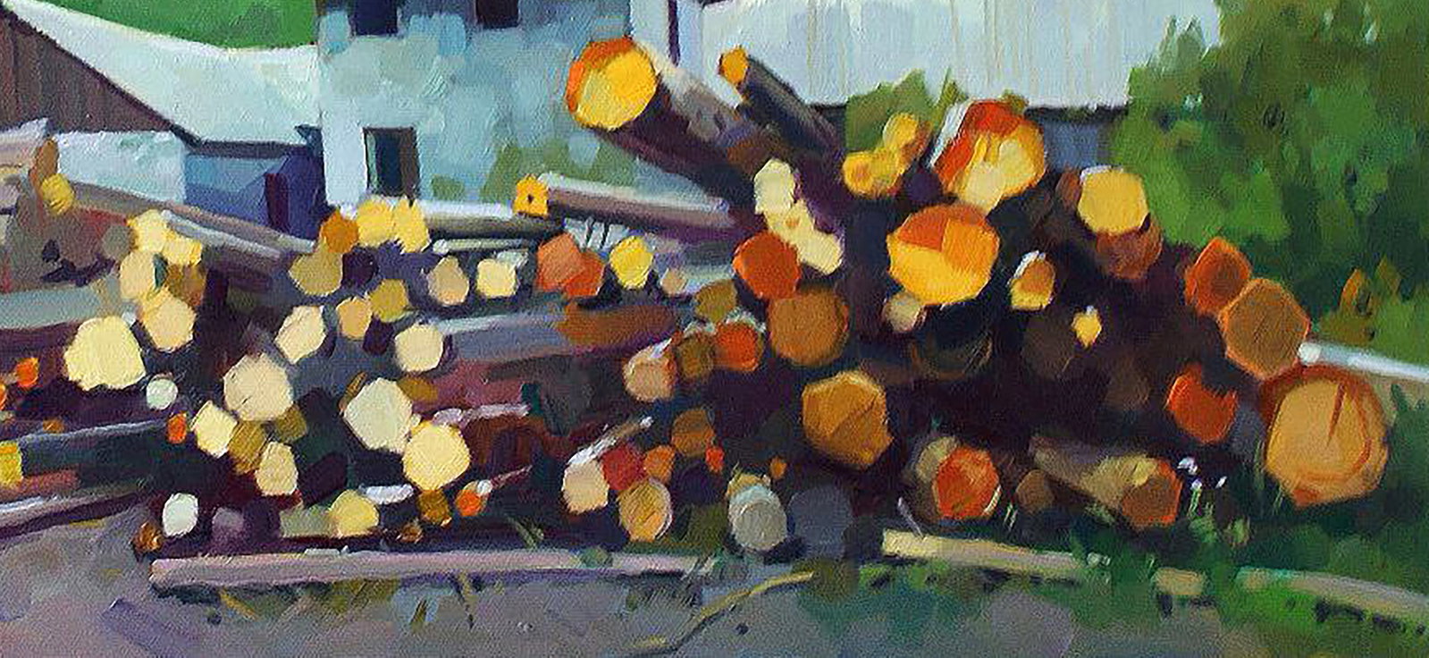 Oil painting Sawmill Anastasia Yaroshevich - 5