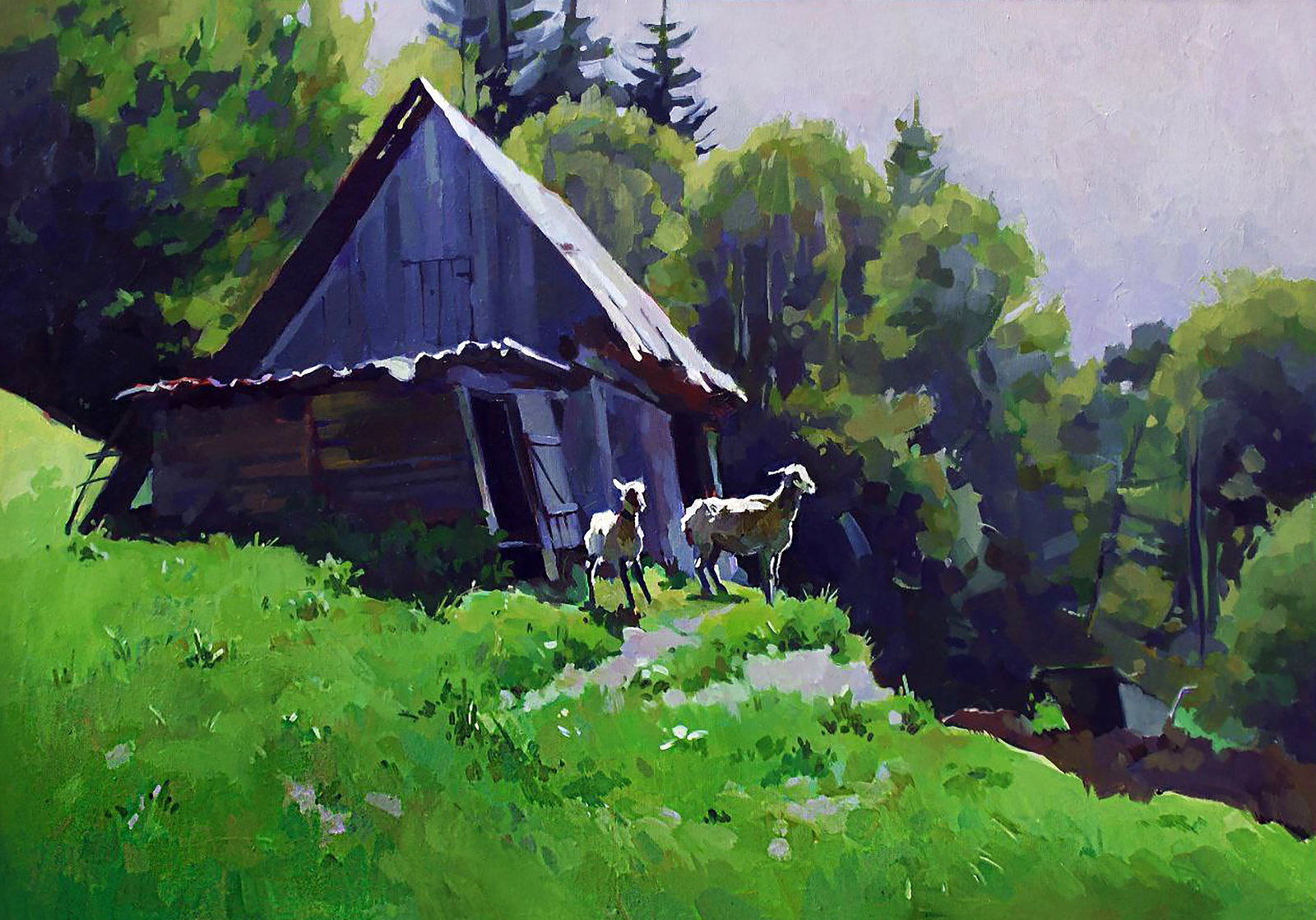 Oil painting Sunny afternoon Anastasia Yaroshevich: Title: Oil painting Sunny afternoon Anastasia Yaroshevich Description: 48YARO Painter: Anastasia Yaroshevich Size: 50x70 cm/19.68x27.55 inches Components: oil, canvas Original painting CONDITION: