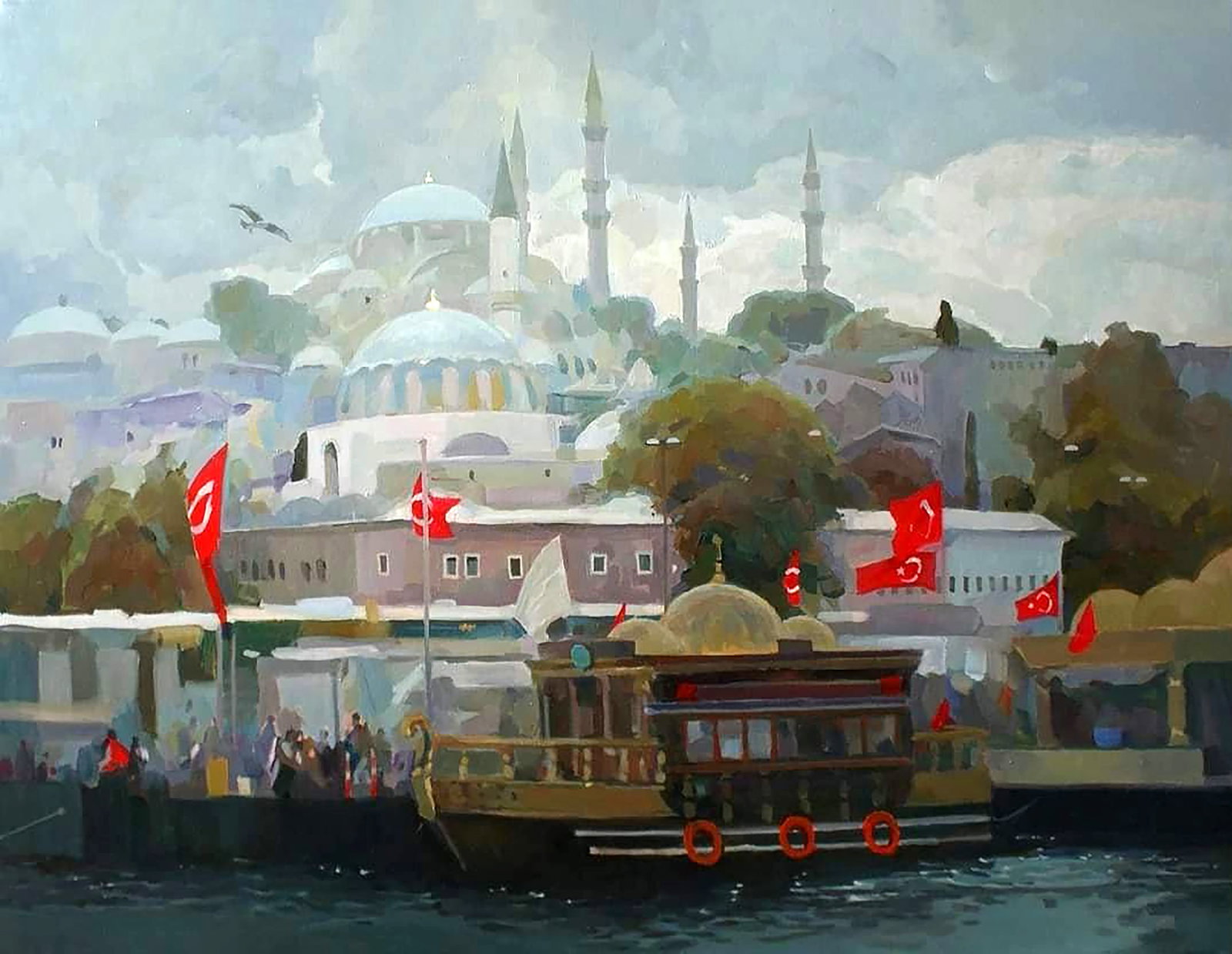 Oil painting Silver day Anastasia Yaroshevich: Title: Oil painting Silver day Anastasia Yaroshevich Description: 59YARO Painter: Anastasia Yaroshevich Size: 70x90 cm/27.55x35.43 inches Components: oil, canvas Original painting CONDITION: excellent