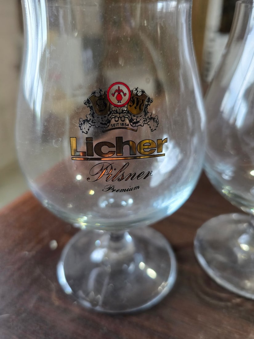Assorted European Beer Advertising Glasses & Crystal Serving Pieces - 3