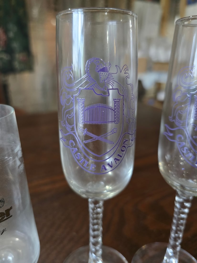 Assorted European Beer Advertising Glasses & Crystal Serving Pieces - 5