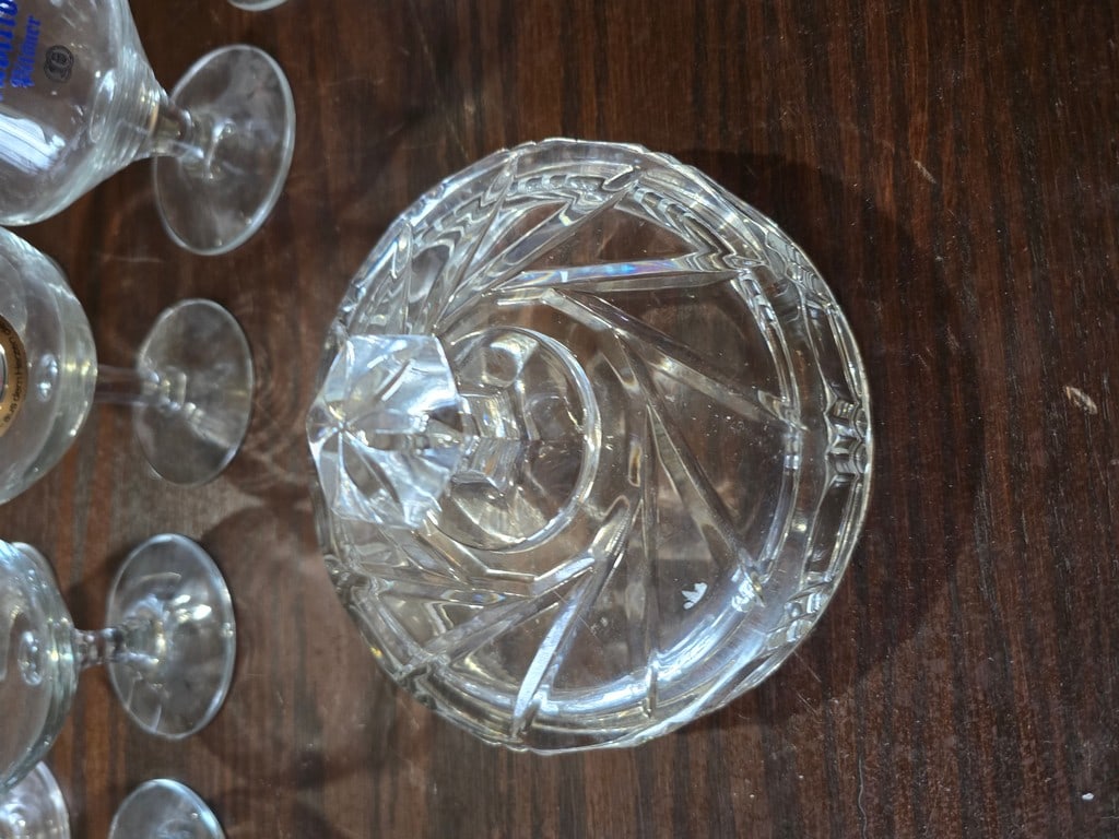 Assorted European Beer Advertising Glasses & Crystal Serving Pieces - 8