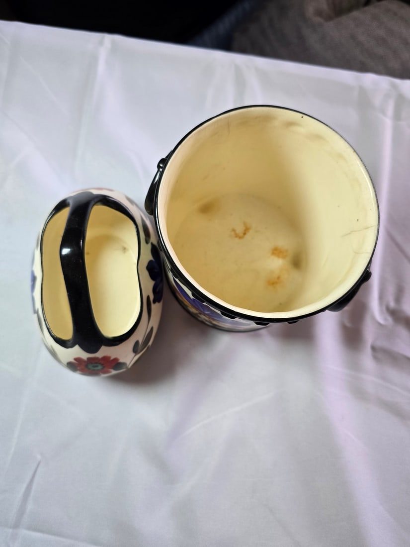 Vintage Hand-Painted Ceramic Tureen with Ladle - 4