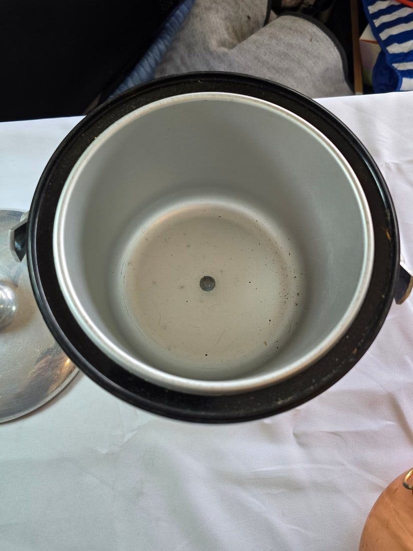 Collection of Three Vintage Ice Buckets - Copper and Chrome - 5