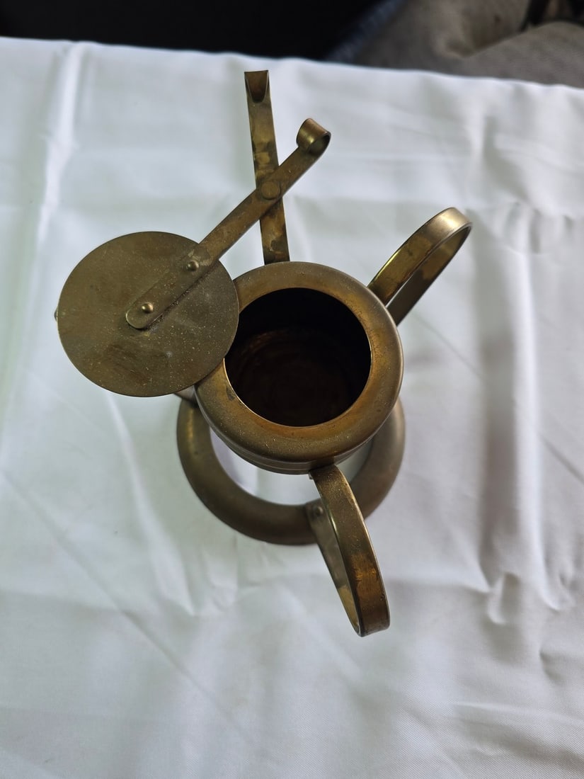 Collection of Vintage Brass and Glass Items with Eagle Sculpture - 4
