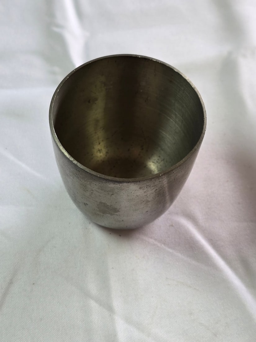 Collection of Seven Vintage Pewter Cups from Kalmar and Leonard - 4