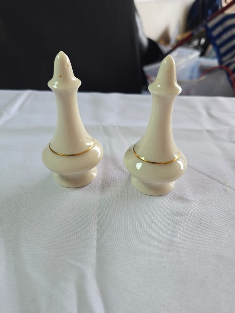 Collection of Vintage Salt and Pepper Shakers with a Brass Bell - 3