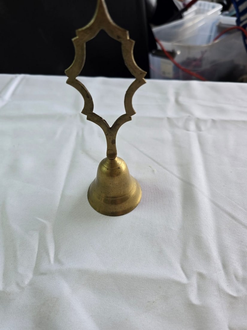Collection of Vintage Salt and Pepper Shakers with a Brass Bell - 5