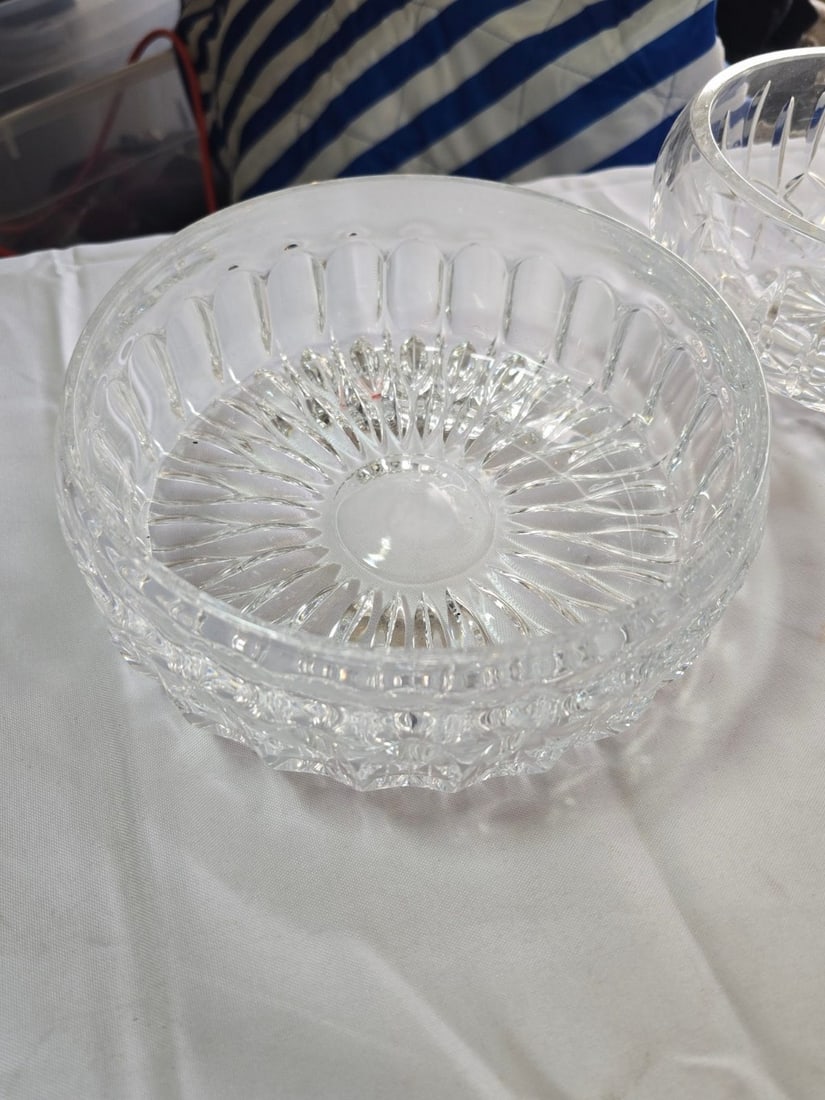 Collection of 11 Cut and Pressed Glass Serving Dishes and Jars - 5
