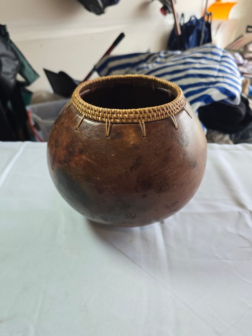 Diverse Collection of Decorative Items: Ewer, Gourd Pot, Covered Casserole Dish, and Glass Compot... - 3