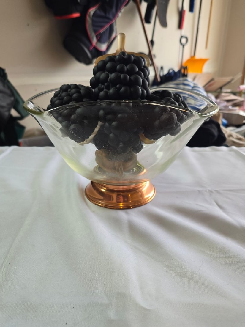 Diverse Collection of Decorative Items: Ewer, Gourd Pot, Covered Casserole Dish, and Glass Compot... - 5
