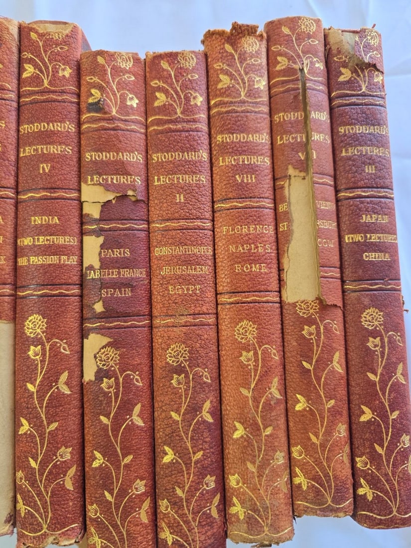 Stoddard's Lectures, A Collection of Leather-Bound Books - 3