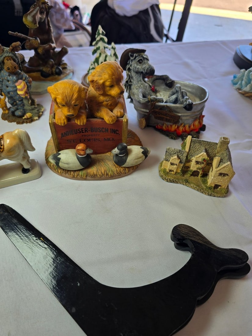 Collection of Decorative Figurines and Display Stands - 5