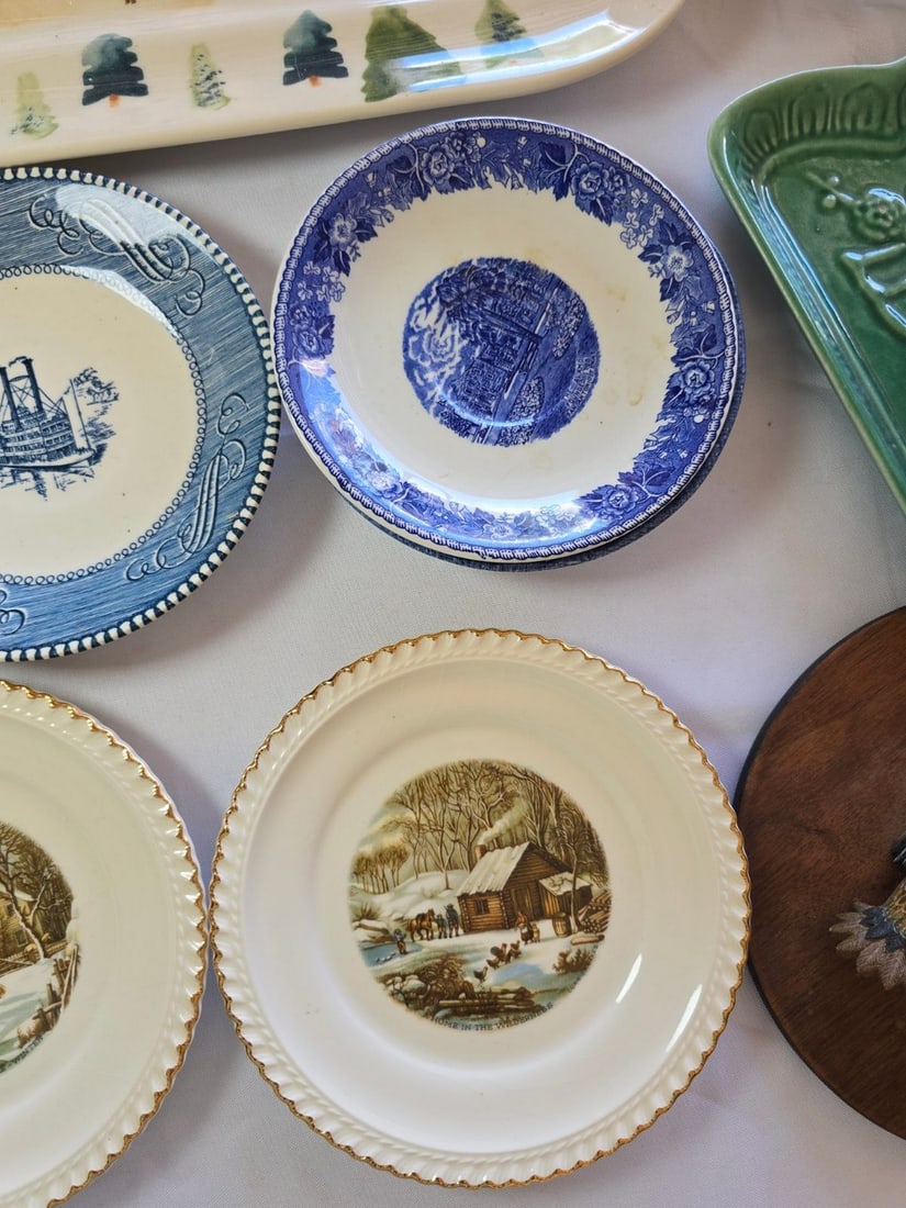 Collection of Assorted Decorative Plates and Trays - 4