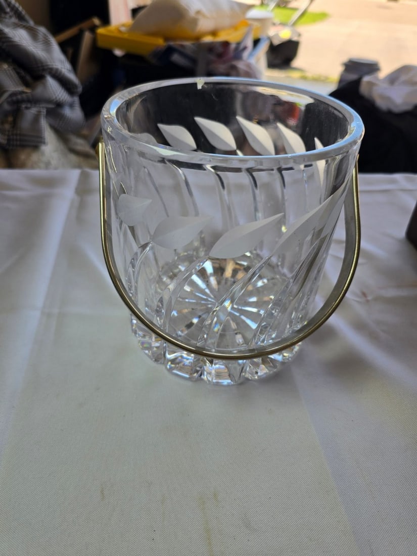 Collection of Decorative Brass, Silver Plate, and Crystal Items (4 Total) - 3