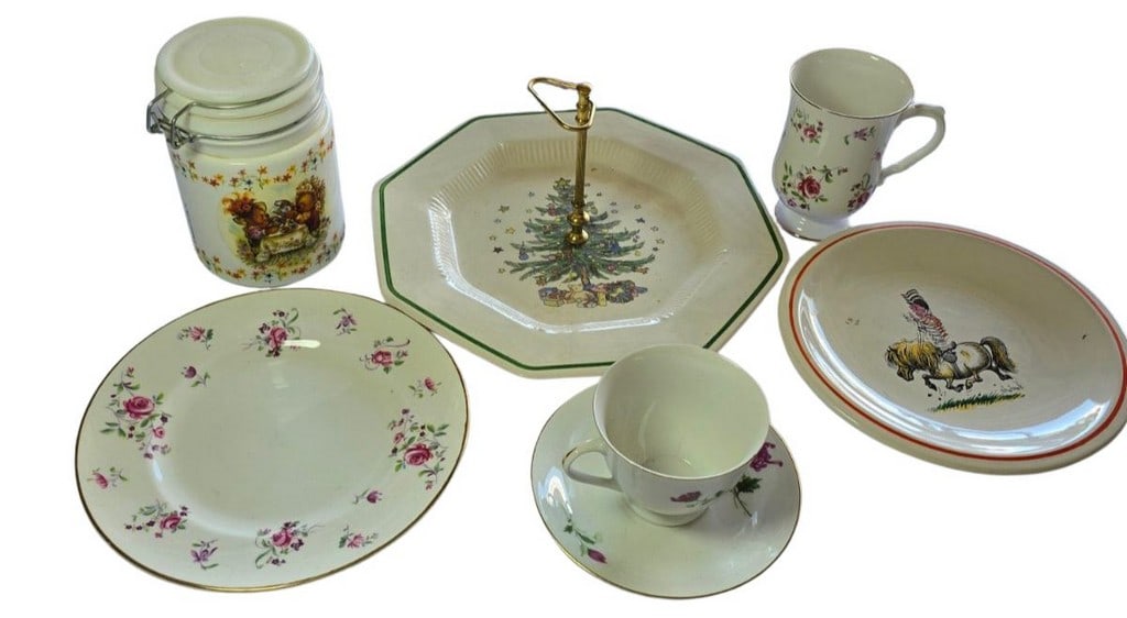 Assorted Decorative Porcelain and Ceramic Tableware, Six Pieces (1 of 6)
