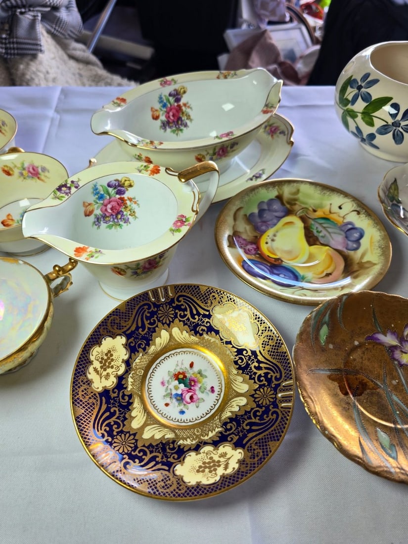 Collection of Assorted Porcelain and Fine China Tea Wares and Decorative Plates - 3