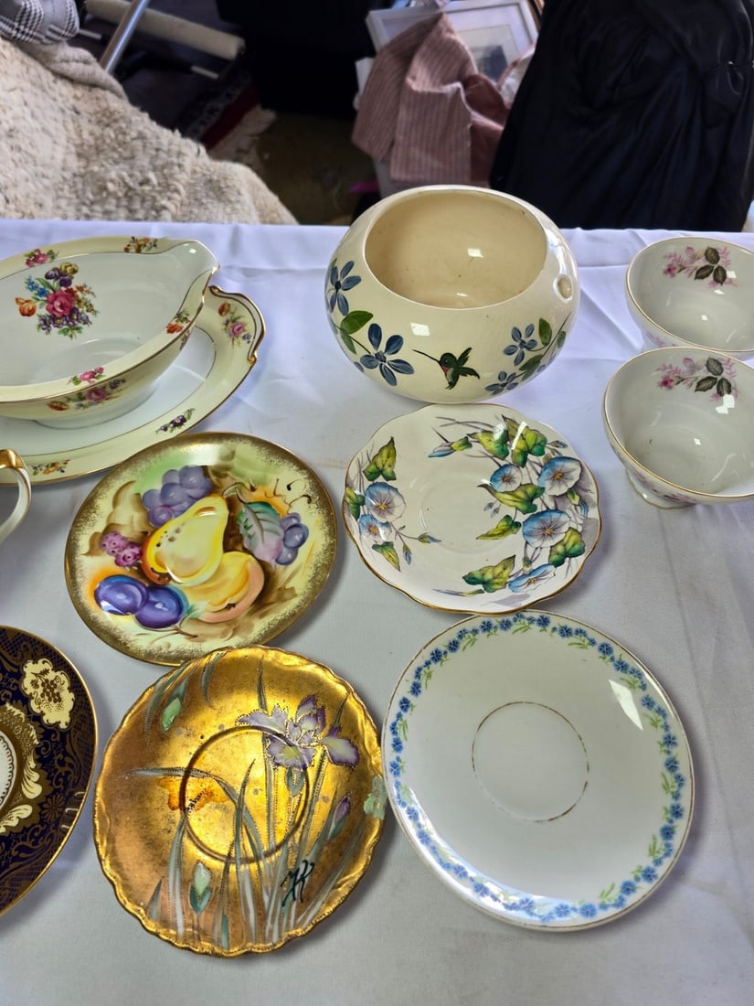 Collection of Assorted Porcelain and Fine China Tea Wares and Decorative Plates - 4