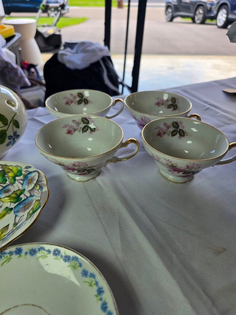 Collection of Assorted Porcelain and Fine China Tea Wares and Decorative Plates - 5
