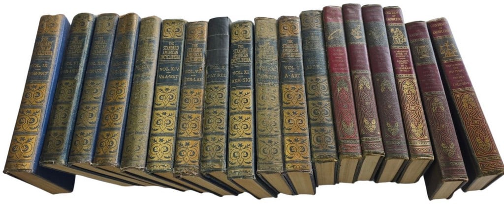 Collection of Antique Reference Books and Encyclopedias, Late 19th - Early 20th Century (1 of 4)