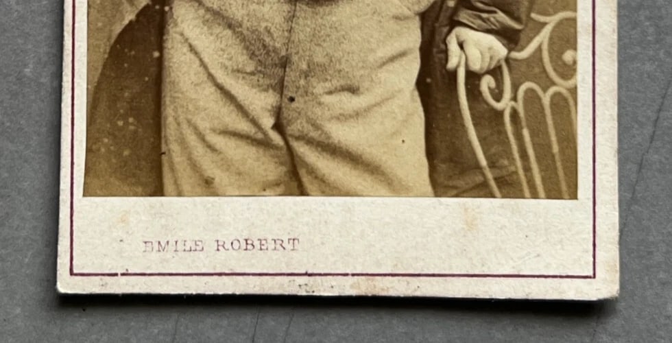 Antique CDV Photograph – Robert, Emile (1830-1924) Photographe Portrait - 4