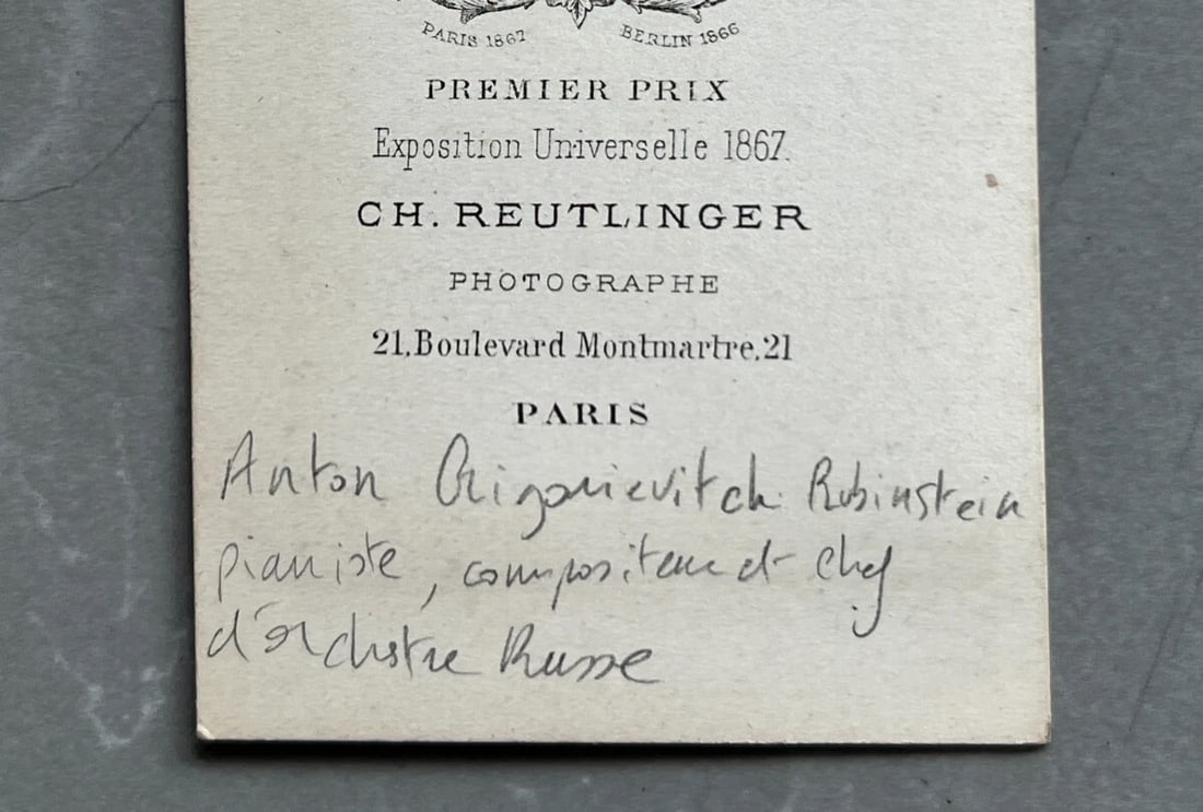 CDV Photo – Anton Rubinstein, Sarony and one Reutlinger Photograph 19th century - 7