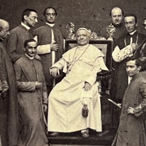 Pie IX Cardinals Portrait Photograph 19th century Rare CDV - 4