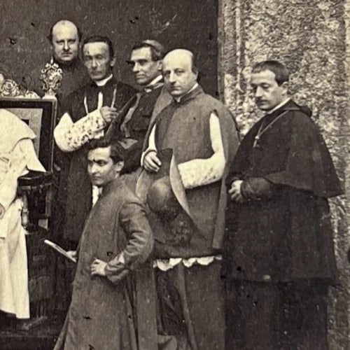 Pie IX Cardinals Portrait Photograph 19th century Rare CDV - 5