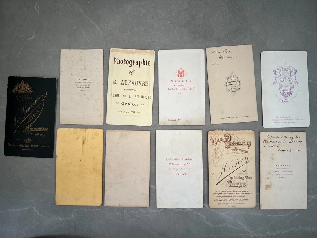 Lot of 10 Antique CDV Photos - 19th Century Children & Young Adults - 2