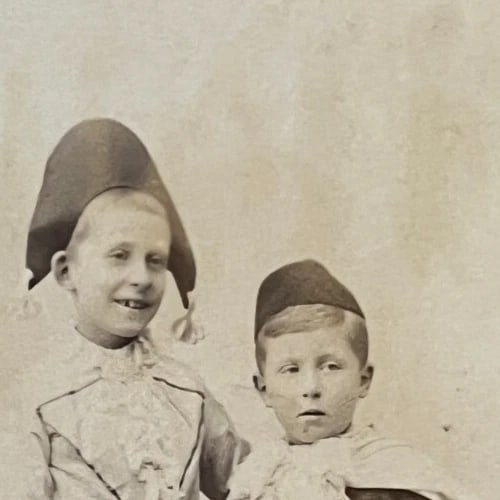 CDV Photo Portrait Boys Children Photograph 19th century Antique - 3