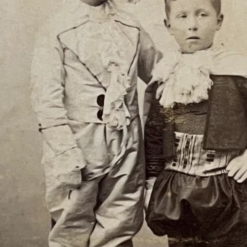 CDV Photo Portrait Boys Children Photograph 19th century Antique - 4