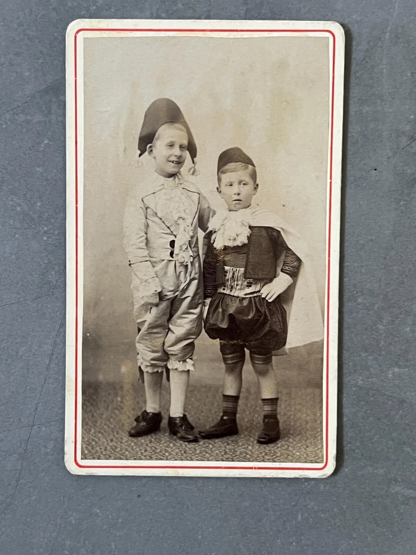 CDV Photo Portrait Boys Children Photograph 19th century Antique - 7