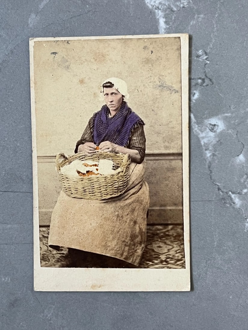 Antique CDV Holland Netherlands Pays Bas Peasant Woman Photograph 19th century - 6