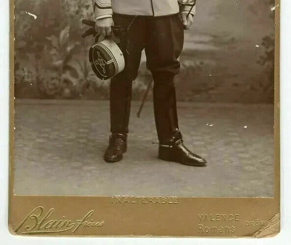 1895 BLAIN FRERES Marquis de la Vauzelle - Cabinet Card Photograph Dedicated - 5