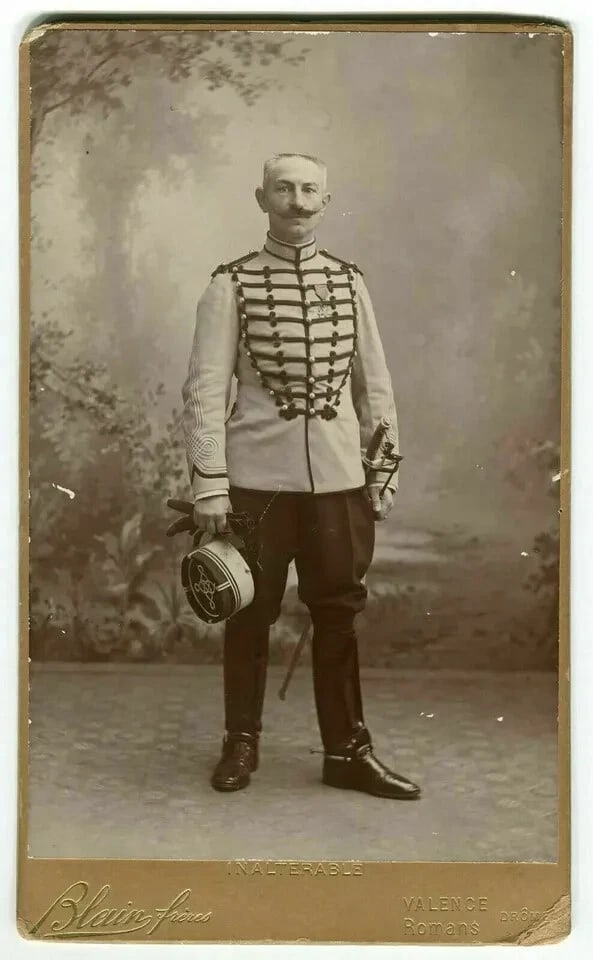 1895 BLAIN FRERES Marquis de la Vauzelle - Cabinet Card Photograph Dedicated - 6