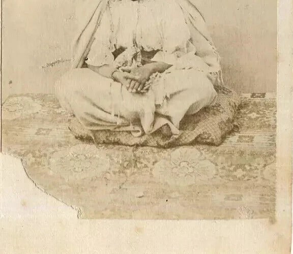 1867 Orientalist Scene - CDV Photo – Tunisian Baker Woman Portrait - 5