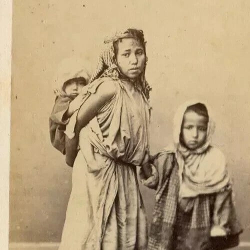 Tunisian Children Portrait – Alary & Geiser CDV Photo c 1870 - 2