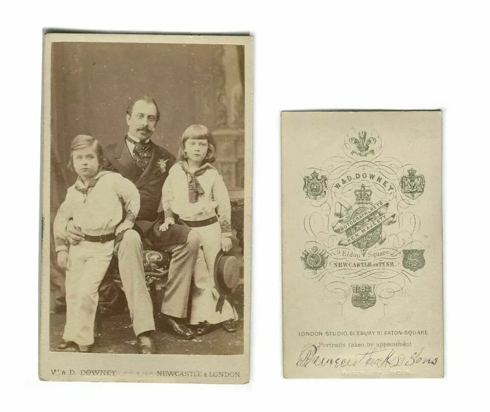 DOWNE Francis Duke of Teck and sons Francis von Hohenstein CDV Photographs 1865 - 6